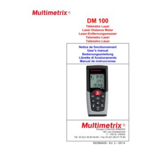 متر لیزری مدل DM100 مولتی‌‌متریکس